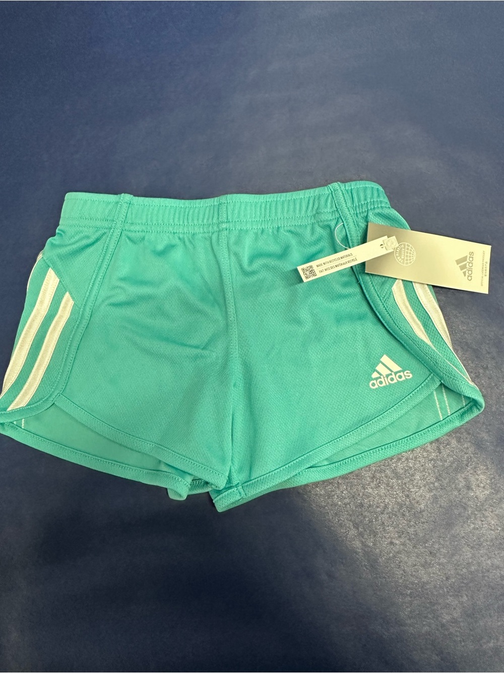 NWT Adidas Kids Girls Aqua Performance Shorts Size XS